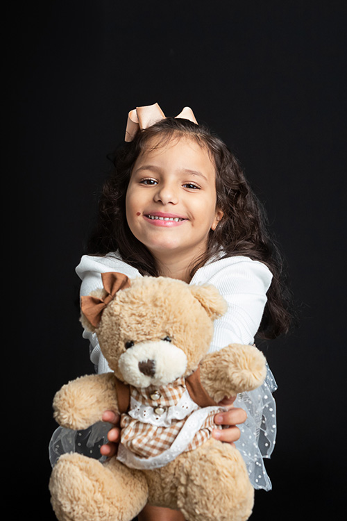 retrato do filha fundo preto ensaio dia das mães estúdio betim