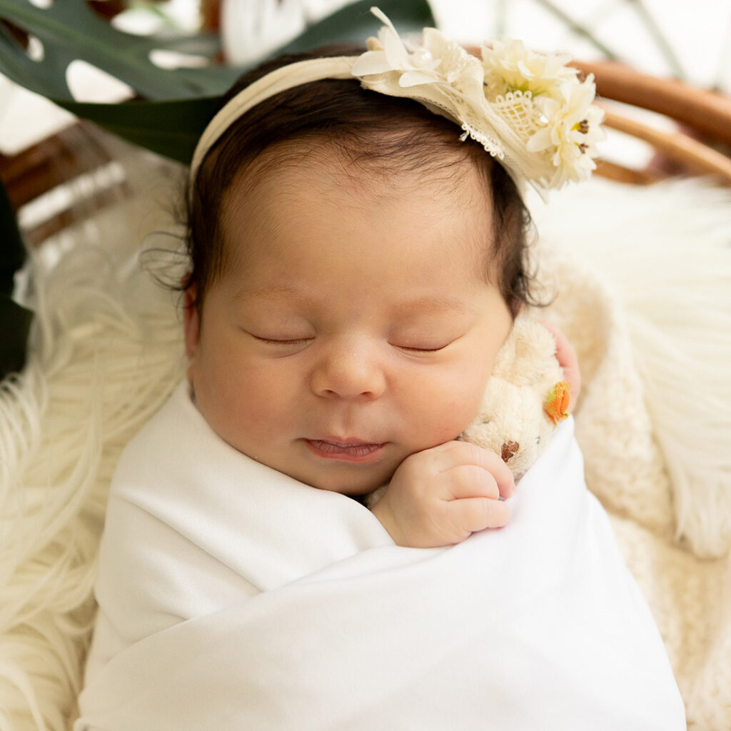 fotografia newborn da bebe clarice com 13 dias de vida no estudio bh