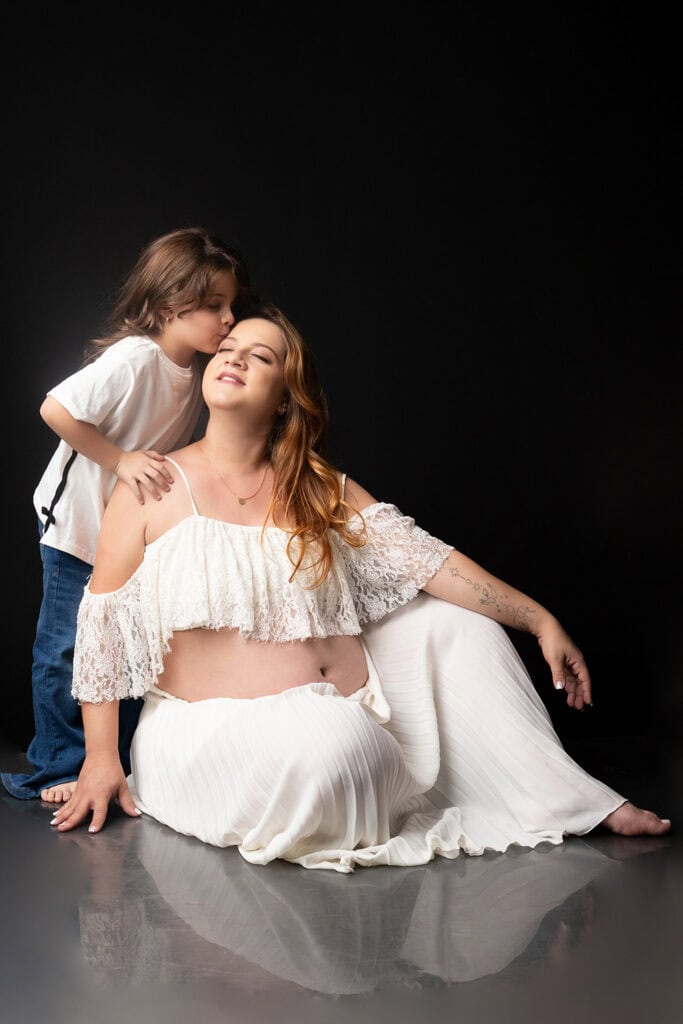 ensaio gestante estudio mãe com filhos estudio betim bh